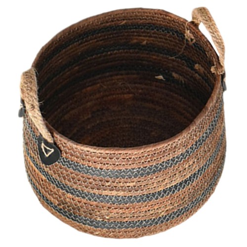 Natural straw woven laundry - natural,