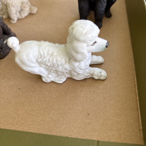 White poodle figurine - white,