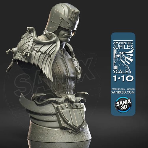 Judge dredd resin - judge, 3d
