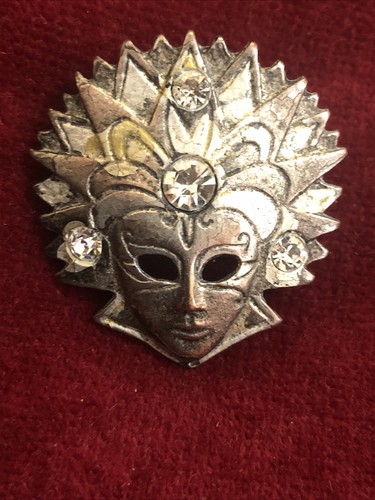 Venetian mask brooch italian - mask,