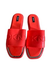 DKNY Slides Orange Logo Band