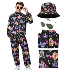 80s 90s Fancy Dress Costume Men Women Adults