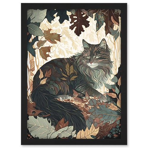 Norwegian forest cat resting - cat,