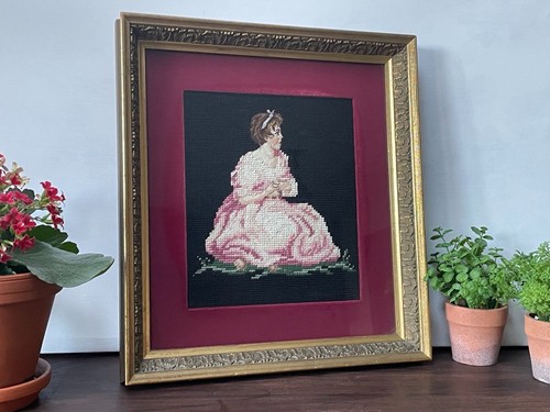 Antique tapestry embroidery - tapestry,