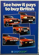 Austin Rover range brochure c1980 No. 3474 - Metro, MGB GT, Dolomite, Jaguar XJ