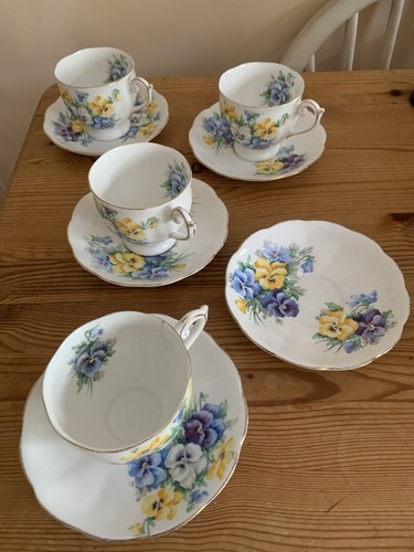 Pansy fine bone china cups - pansy,