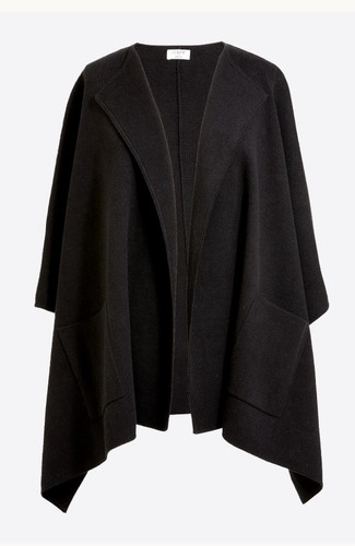 Nwt crew open front poncho - open,
