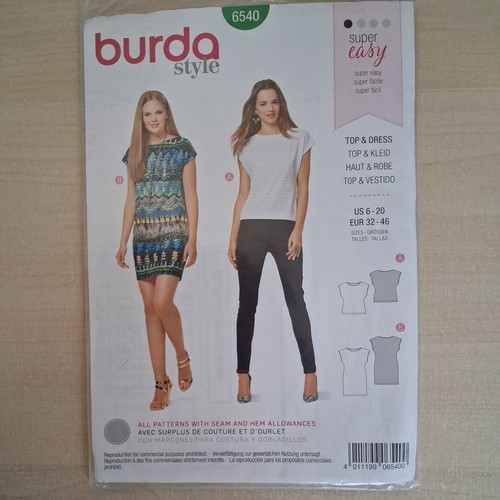Burda 6540 dress top - dress,