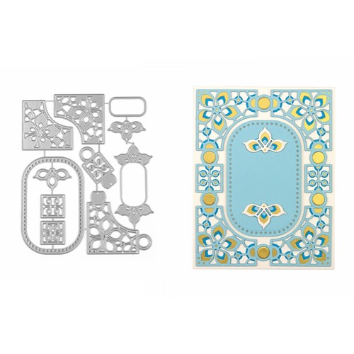 Circle rectangle frame - frame, metal