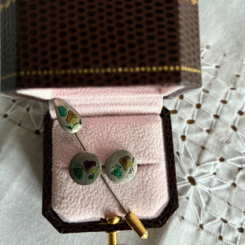 Vintage brooch and earrings - vintage,