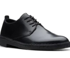 Clarks Originals Desert London Shoes Black Polished