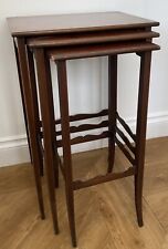 Edwardian Inlaid Mahogany Nest Of 3 Tables