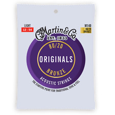 Martin M140 12-54 Light Originals Acoustic Guitar Strings 1-3 Packs