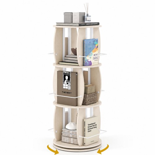 Tier rotating bookshelf - 3-tier,
