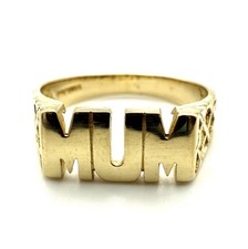 9ct Gold Mum Ring Yellow Gold