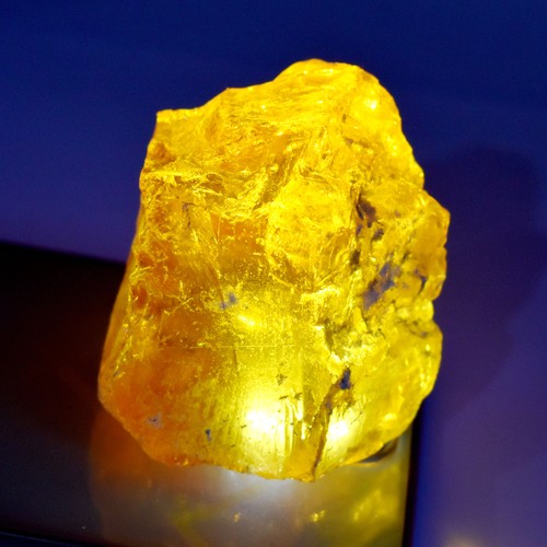 Natural amber orange uncut - amber,