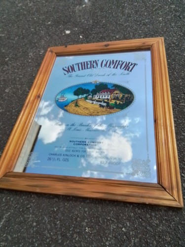 Southern comfort framed mirror - southern,