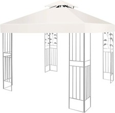 3x3m Gazebo Top Cover Roof Double Tier 2- Garden Canopy Replacement