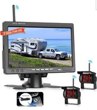 Wireless Reversing Camera Kit, Hodozzy Backup Camera with 7 Inch 1080P IPS Monit