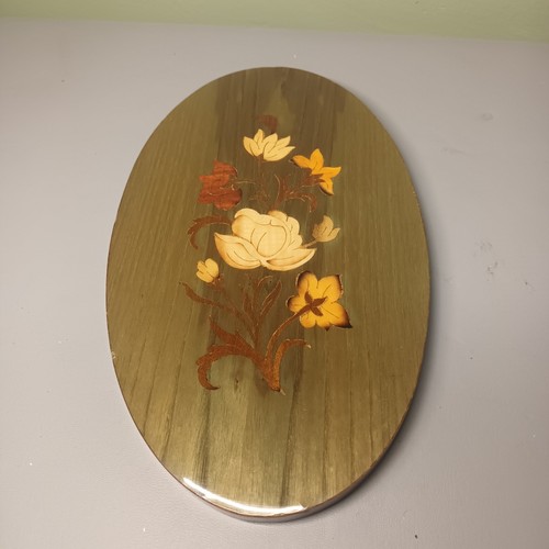 Marquetry inlaid floral wood - floral,