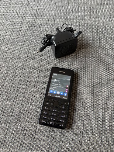Nokia 206 black mobile - nokia,