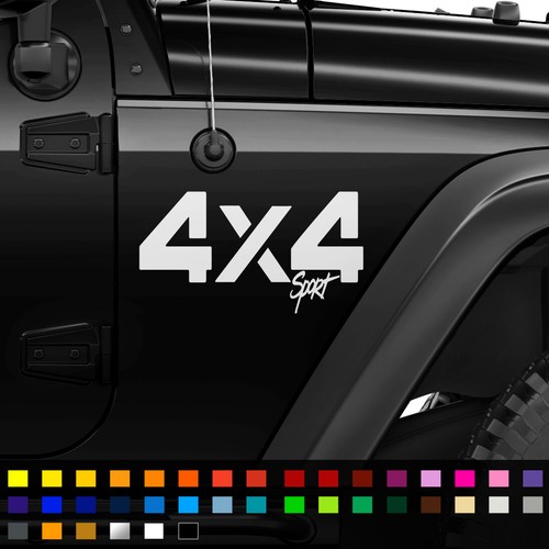 4x4 off road vinyl decal - 4x4,