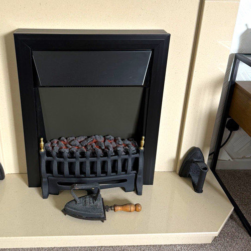 Beige marble fire surround - beige, and
