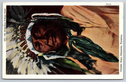 1944 cheyenne postcard - wy,