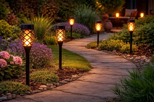 Solar garden torch - solar,