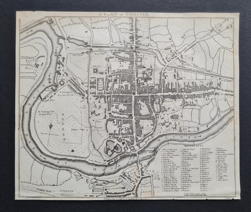 Antique 1795 map plan - map, of