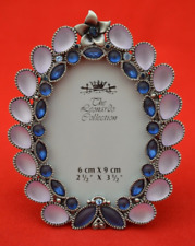 LEONARDO:   LILAC/BLUE METAL MINIATURE PHOTO FRAME - A DELIGHTFUL ITEM - NEW!