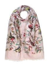 Bird Robin Print Women Scarf Floral Wrap Shawl Stole Pashmina Soft New Scarves