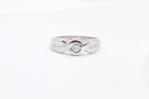 18ct white gold diamond twist - white,