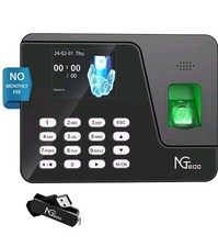 NGTeco Clock In Machine for Employees Biometric Fingerprint, Attendance Machine