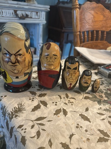 Hand painter wooden matryoshka - wooden,