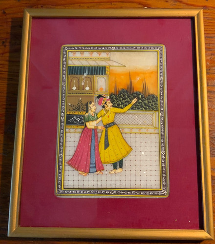 Antique mughal persian tile - antique,