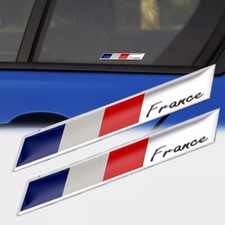 2x 3D France Flag Logo Sticker