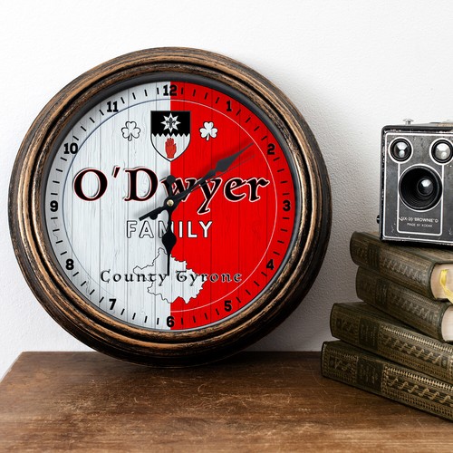 Personalised wall clock county - personalised,