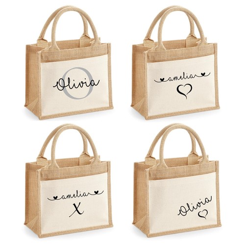 Personalised jute lunch bag - jute,