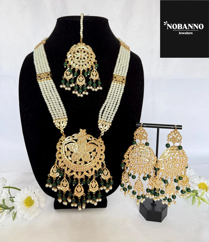 Handcrafted jadaau rani haar - handcrafted,
