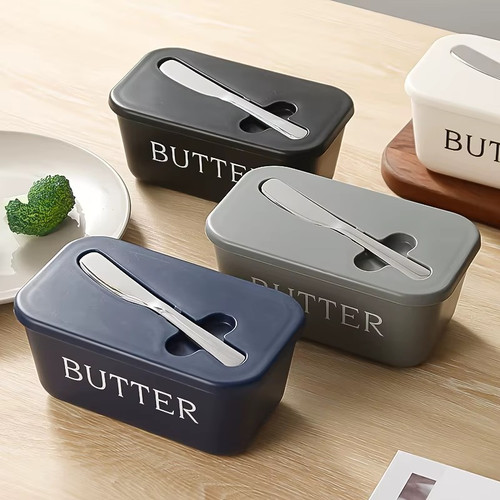 Metal butter dish with lid - with,