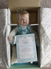 Edwin M Knowles Christopher’s First Smile Porcelain Doll In Box COA