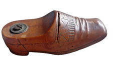 Antique Wooden Clog Snuff Box