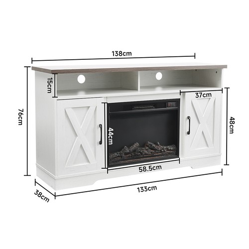 Electric fireplace with - electric, tv