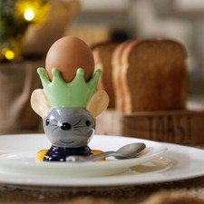 Novelty Egg Cup Christmas Mouse King Nutcracker Ceramic Holder