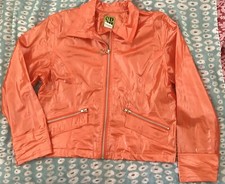 Shedrain Womens Vinyl PVC Wet Look Short Rain Jacket Size M/L 42” Chest