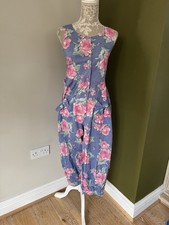 Vintage Laura Ashley Floral Jumpsuit Playsuit Size Small