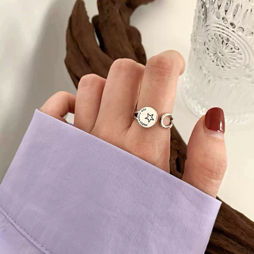 Silver tone moon stars - silver,