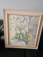 Oil on canvas, Daisies, Unsigned