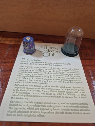 Thimble collectors club - club, floral